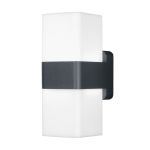 Ledvance Smart+ Wifi Wandleuchte Grau Up & Down - Außenbeleuchtung - 13.5W 950lm - 830 Warmweiß | RGBW - Dimmbar