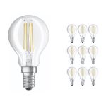 Mehrfachpackung 10x Osram CLASSIC LED E14 Birne Fadenlampe Klar 4.2W 470lm - 927 Extra Warmweiß | Höchste Farbwiedergabe - Dimmbar - Ersatz Für 40W