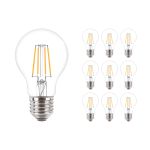 Mehrfachpackung 10x Philips Corepro LED Glühbirne E27 Birne Klar 4.3W 470lm - 827 Extra Warmweiß | Ersatz für 40W