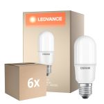 Mehrfachpackung 6x Osram LED Superstar E27 Linear Matt 11W 1050lm - 940 Kaltweiß | Höchste Farbwiedergabe - Dimmbar - Ersatz Für 75W