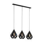Eglo Pendelleuchte Carlton 5 Stahl Schwarz | IP20 - Geeignet für 3x E27 