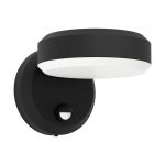 Eglo Wandleuchte Fornaci Stahl Schwarz 3W 320lm - 830 Warmweiß | IP65 - Bewegungssensor