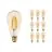 Mehrfachpackung 10x Noxion Lucent LED E27 Edison Fadenlampe Messing 7.2W 630lm -  822 Extra Warmweiß | Dimmbar - Ersatz für 50W