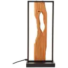 Brilliant Tischlampe Chaumont Aluminium Metall Holz Schwarz 8W 940lm - 830 Warmweiß