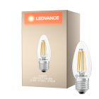 Ledvance Classic LED E27 Kerze Fadenlampe Klar 3.4W 470lm - 827 Extra Warmweiß | Ersatz Für 40W