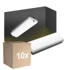Mehrfachpackung 10x Bright Choice LED-Wand- und Deckenleuchte Schwarz 3W 280lm - 830 Warmweiß | IP66