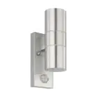 Eglo Wandleuchte Riga 5 Rostfreier Stahl 2W 250lm - 830 Warmweiß | IP44 - Bewegungssensor