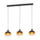 Eglo Pendelleuchte Oilella Stahl Schwarz Gold | IP20 - Geeignet für 3x E27 